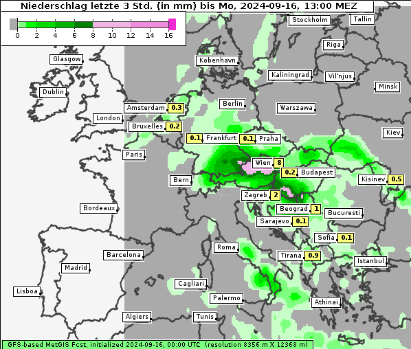 Niederschlag, 16. 9. 2024