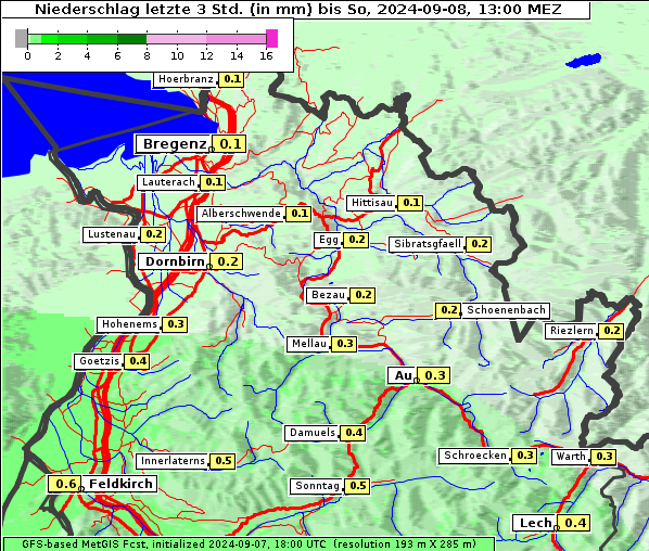 Niederschlag, 8. 9. 2024