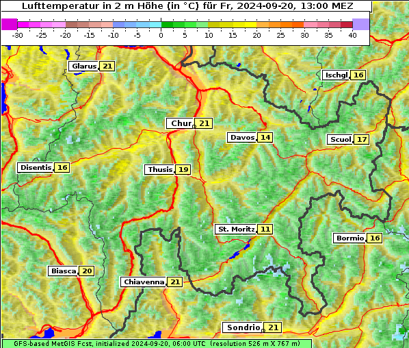 Temperatur, 20. 9. 2024