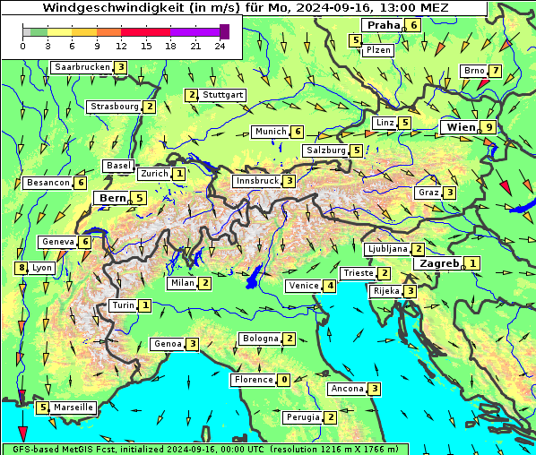 Wind, 16. 9. 2024