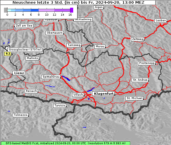 Neuschnee, 20. 9. 2024