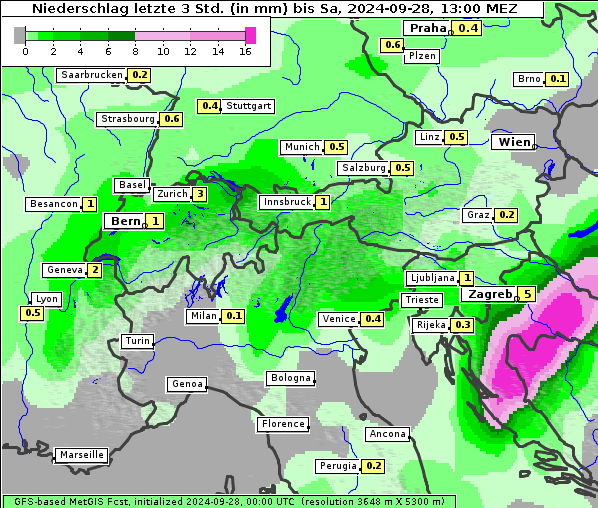 Niederschlag, 28. 9. 2024