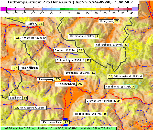 Temperatur, 8. 9. 2024