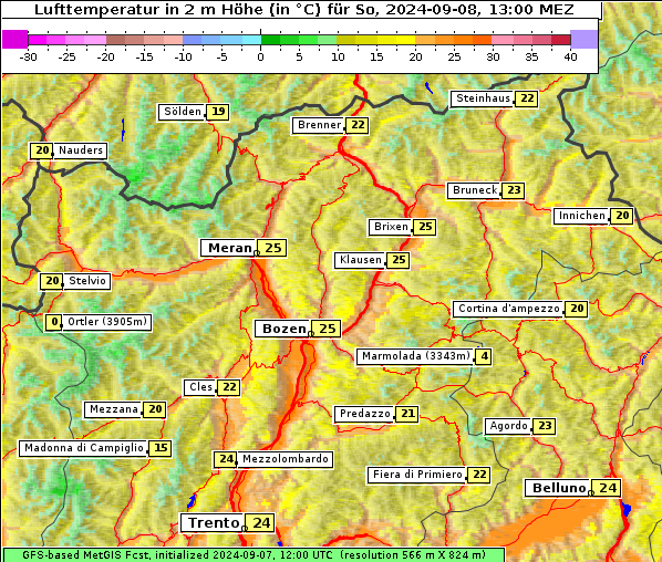 Temperatur, 8. 9. 2024