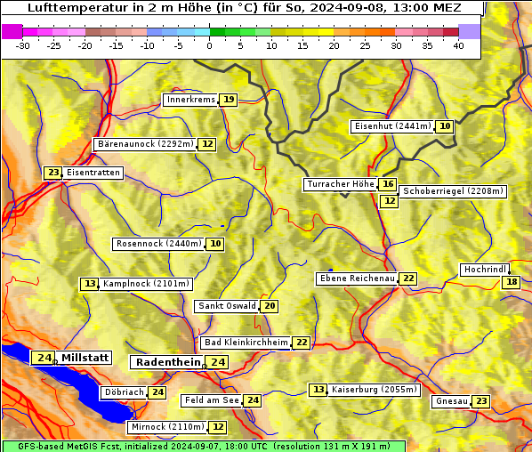 Temperatur, 8. 9. 2024