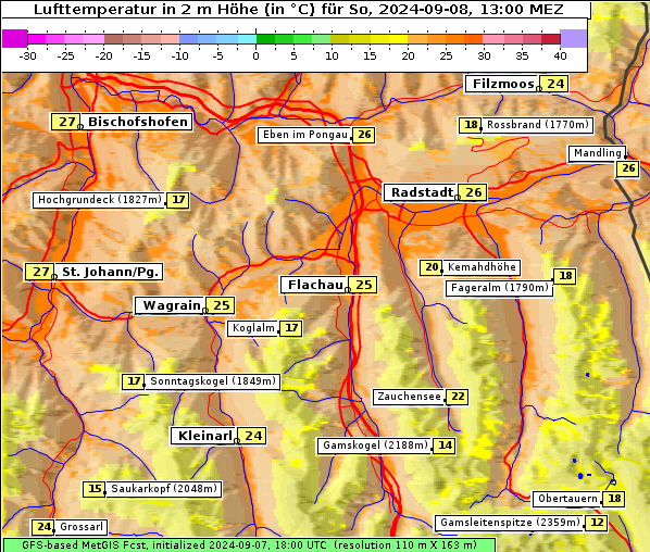 Temperatur, 8. 9. 2024