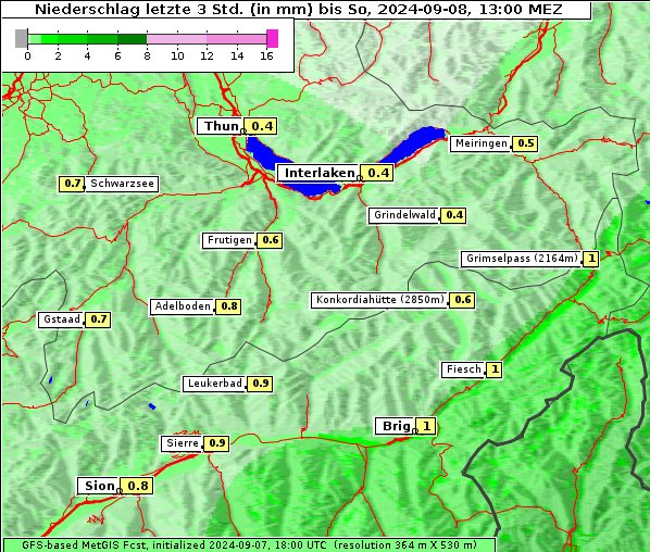 Niederschlag, 8. 9. 2024