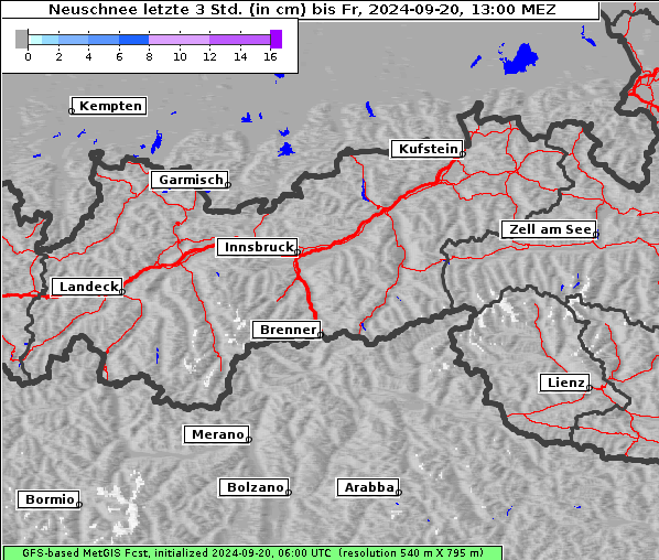 Neuschnee, 20. 9. 2024