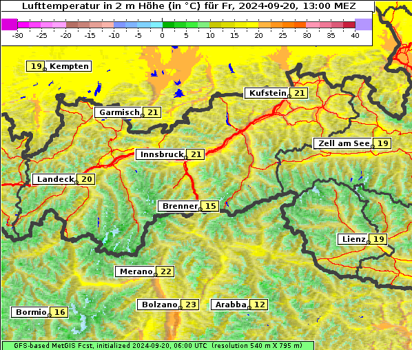 Temperatur, 20. 9. 2024