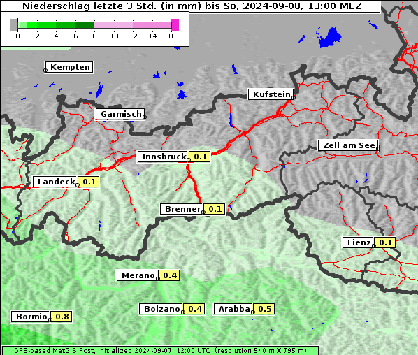 Niederschlag, 8. 9. 2024