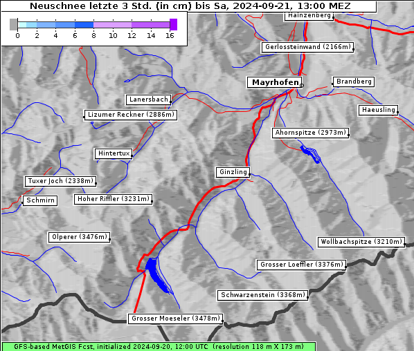 Neuschnee, 21. 9. 2024