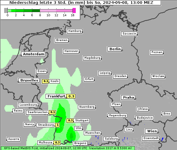 Niederschlag, 8. 9. 2024