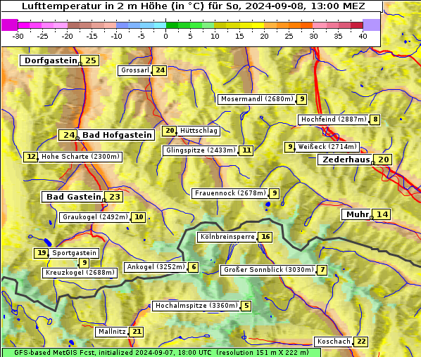 Temperatur, 8. 9. 2024