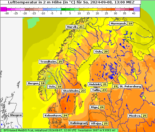 Temperatur, 8. 9. 2024