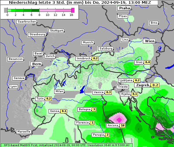 Niederschlag, 19. 9. 2024