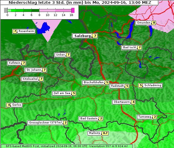 Niederschlag, 16. 9. 2024