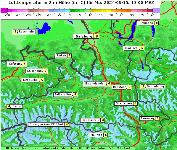 Temperatur, 16. 9. 2024