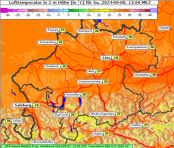 Temperatur, 8. 9. 2024