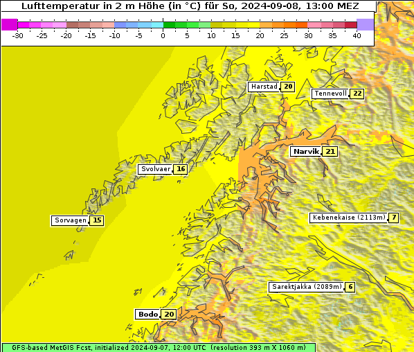 Temperatur, 8. 9. 2024