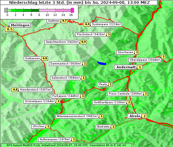 Niederschlag, 8. 9. 2024