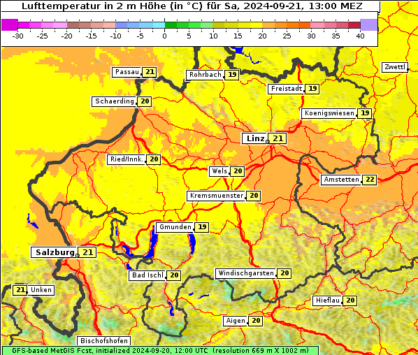 Temperatur, 21. 9. 2024