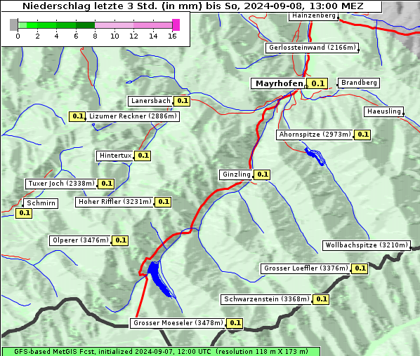 Niederschlag, 8. 9. 2024