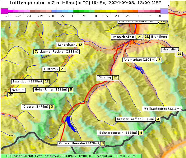 Temperatur, 8. 9. 2024