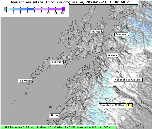 Neuschnee, 21. 9. 2024