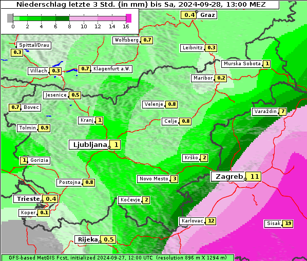 Niederschlag, 28. 9. 2024