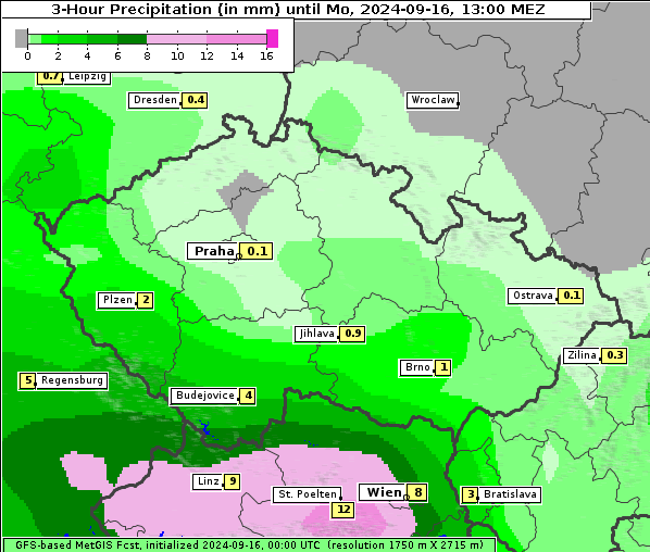 Niederschlag, 16. 9. 2024