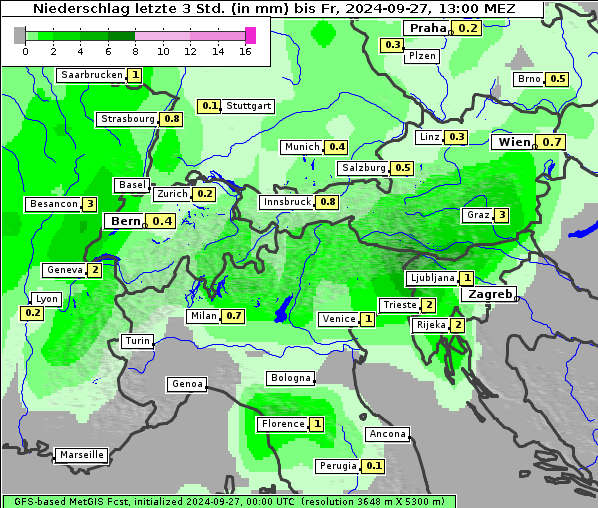 Niederschlag, 27. 9. 2024