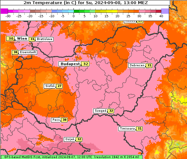 Temperatur, 8. 9. 2024