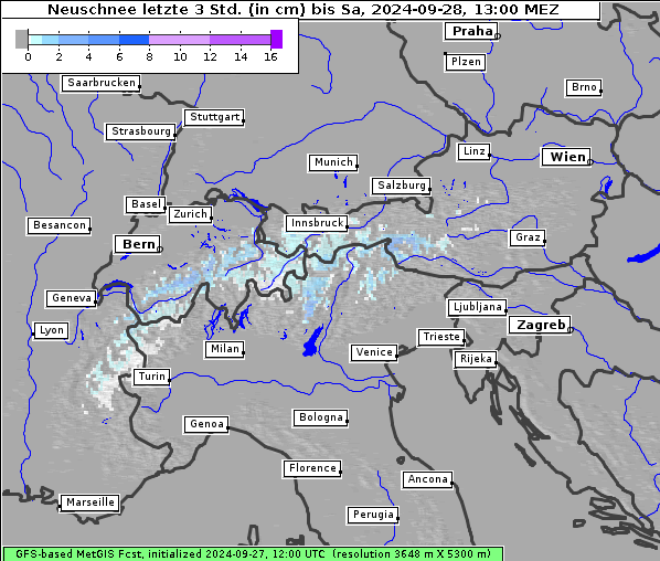 Neuschnee, 28. 9. 2024