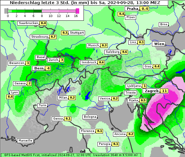 Niederschlag, 28. 9. 2024
