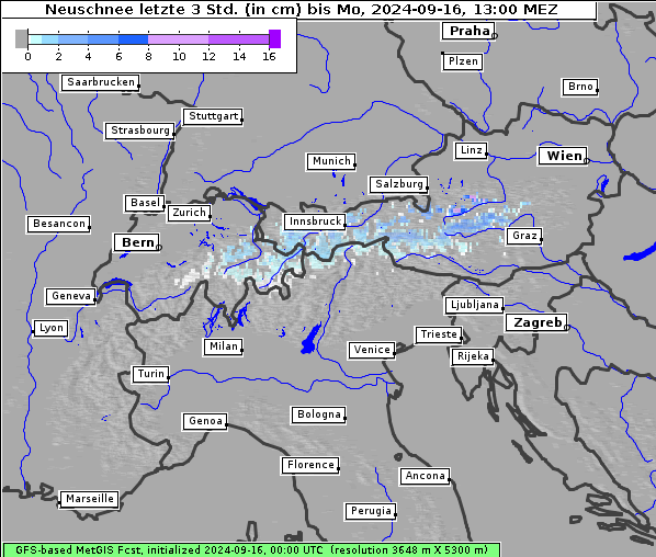 Neuschnee, 16. 9. 2024