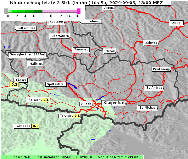 Niederschlag, 8. 9. 2024