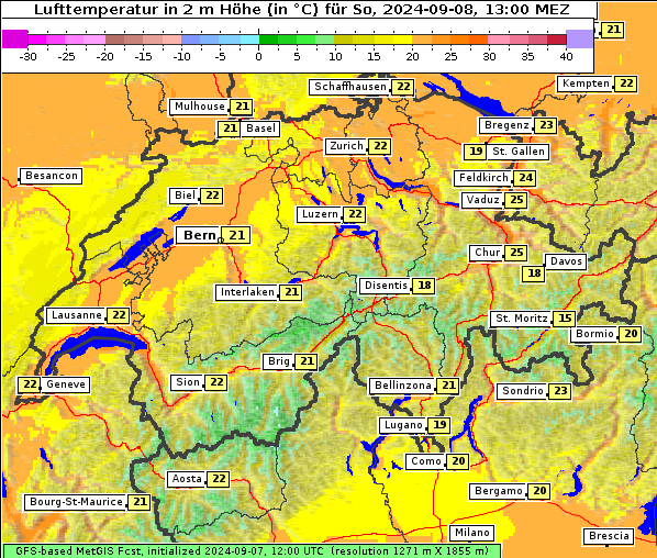 Temperatur, 8. 9. 2024