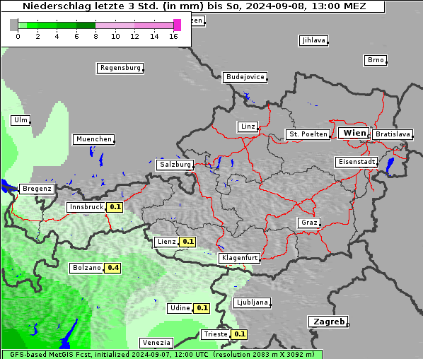 Niederschlag, 8. 9. 2024