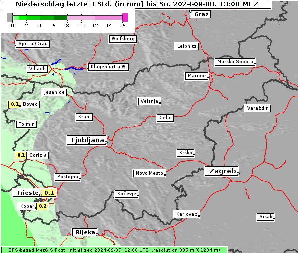 Niederschlag, 8. 9. 2024