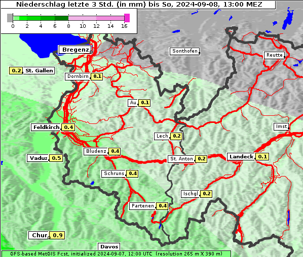 Niederschlag, 8. 9. 2024