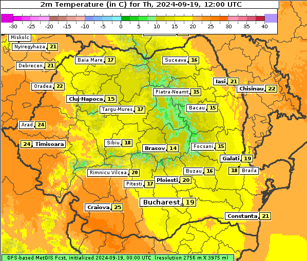 Temperatur, 19. 9. 2024