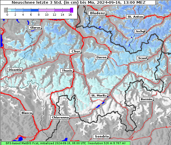 Neuschnee, 16. 9. 2024