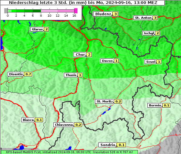 Niederschlag, 16. 9. 2024