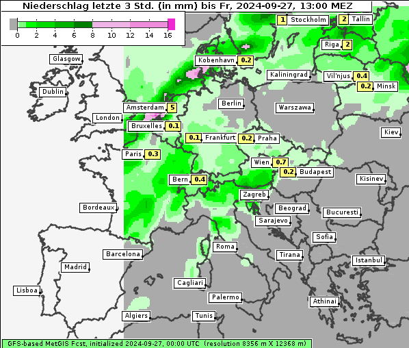 Niederschlag, 27. 9. 2024