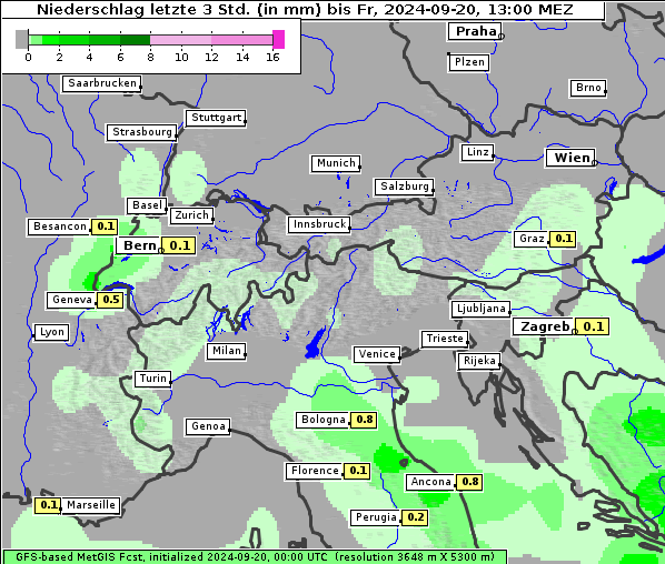 Niederschlag, 20. 9. 2024