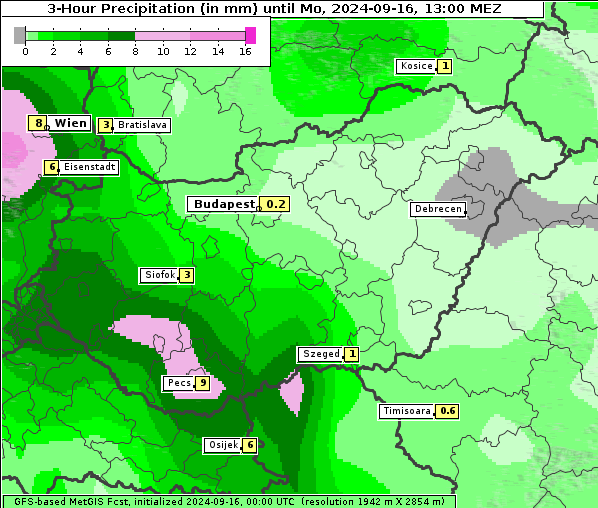 Niederschlag, 16. 9. 2024