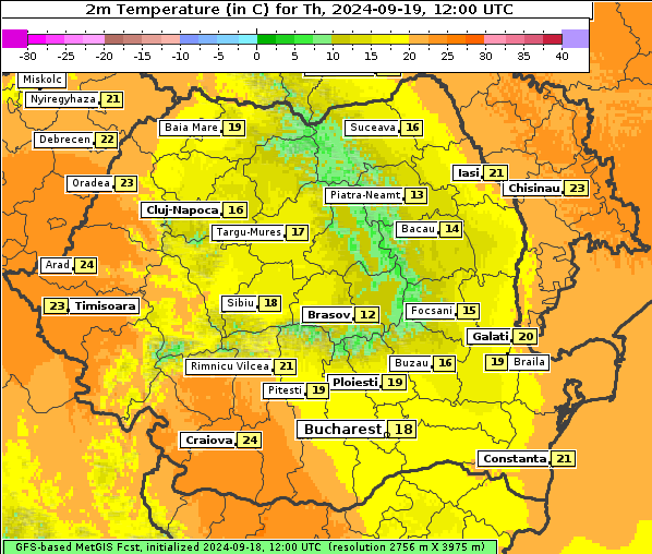 Temperatur, 19. 9. 2024