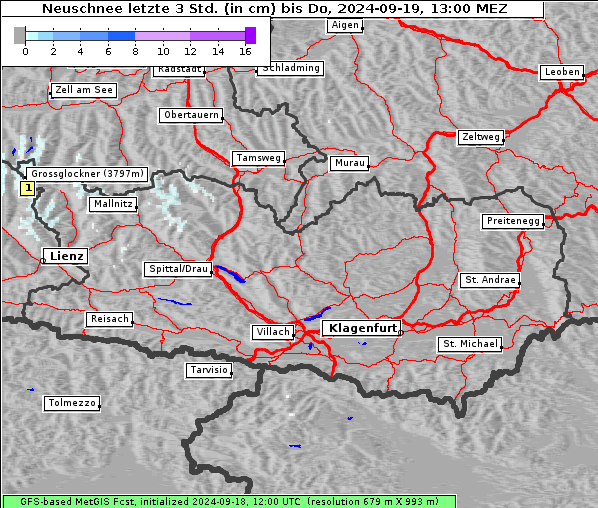 Neuschnee, 19. 9. 2024