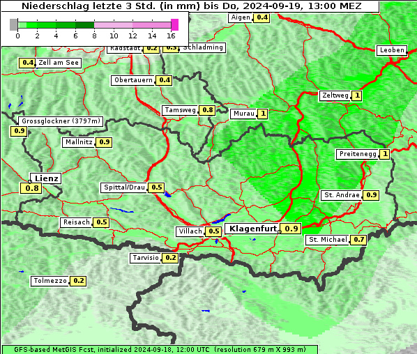 Niederschlag, 19. 9. 2024