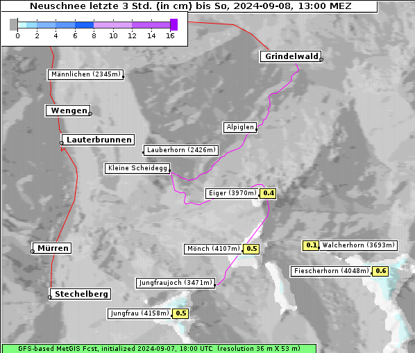 Neuschnee, 8. 9. 2024